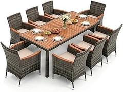 Guía para elegir el conjunto de comedor exterior adecuado para jardines grandes