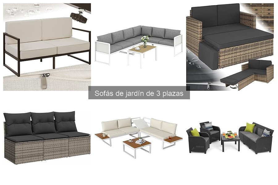 Accesorios Esenciales para Sofás de Jardín de 3 Plazas