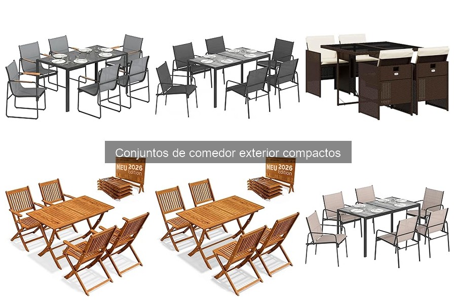Alternativas a conjuntos de comedor exterior compactos