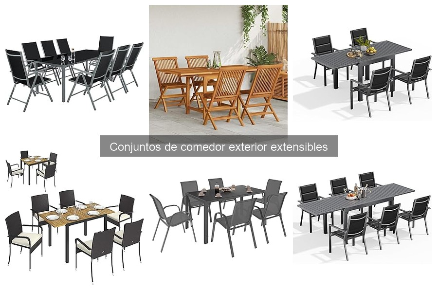 ** Alternativas a Conjuntos de Comedor Exterior Extensibles