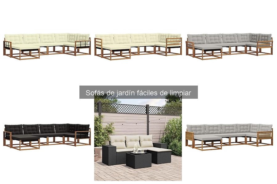 Alternativas a los sofás de jardín fáciles de limpiar