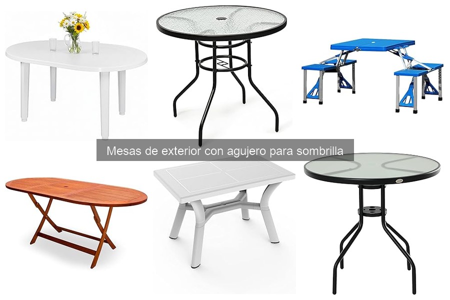 Alternativas a mesas de exterior con agujero para sombrilla