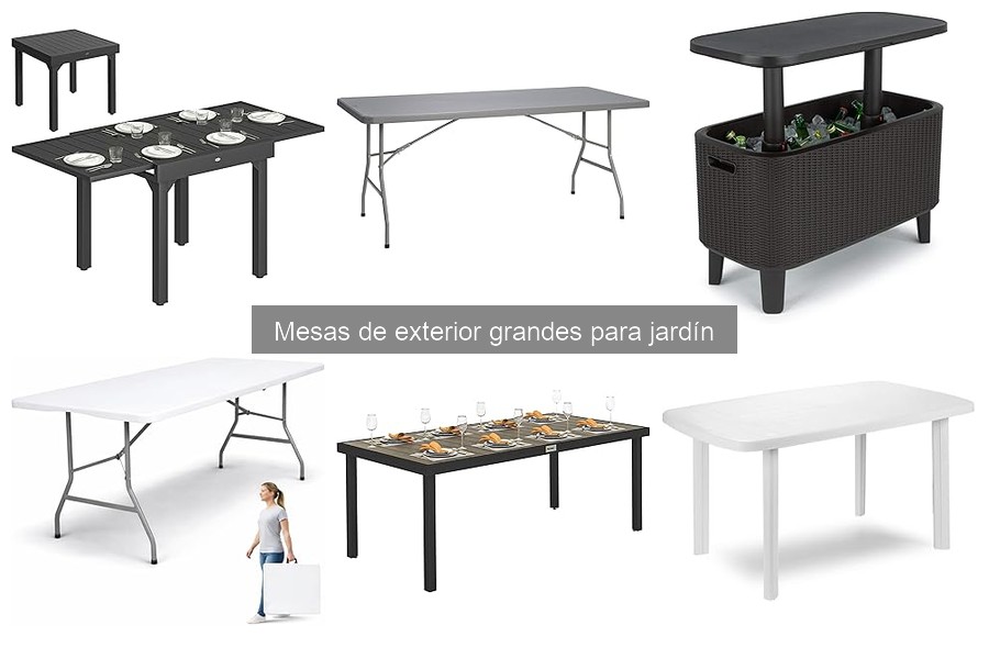 Características esenciales de mesas grandes de exterior