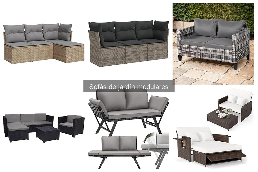 Cómo combinar sofás modulares de jardín con otros muebles