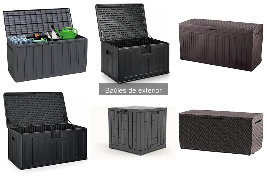 Comparativa de materiales en baúles de exterior