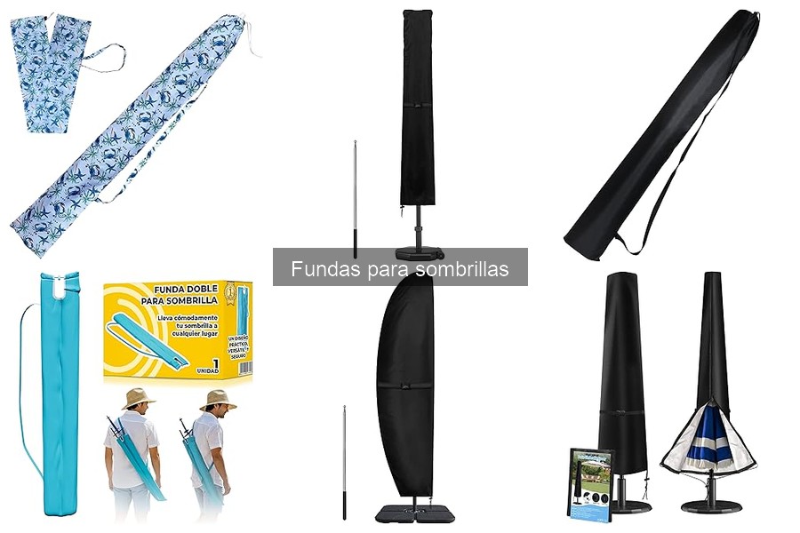 Comparativa de materiales en fundas para sombrillas