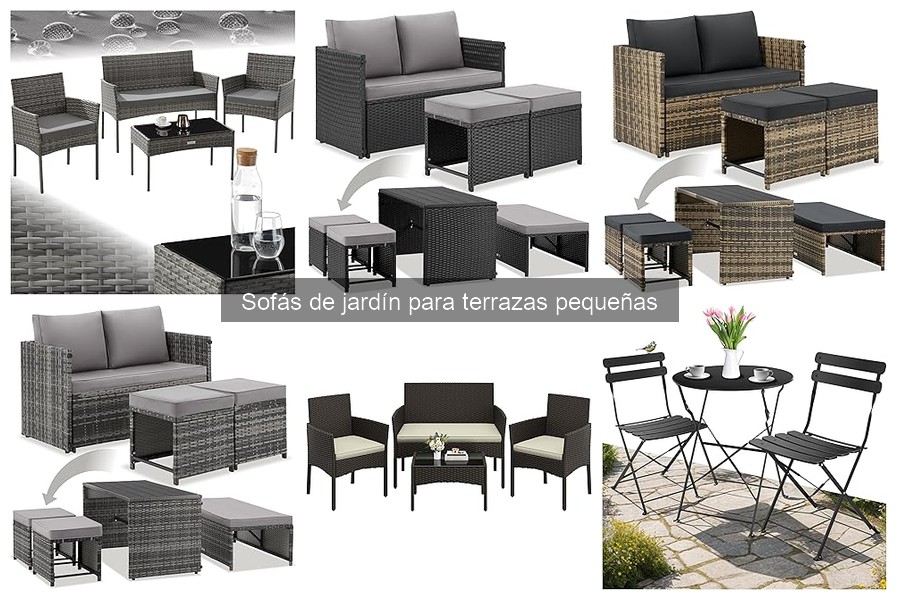 Comparativa de precios de sofás de jardín para terrazas pequeñas