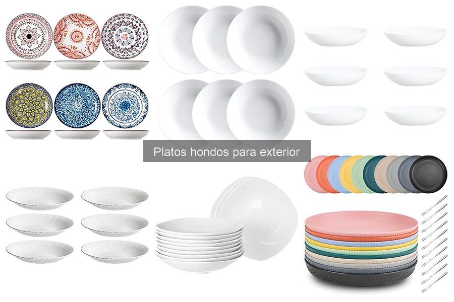 Comparativa: Platos hondos de cerámica vs. plástico para exterior