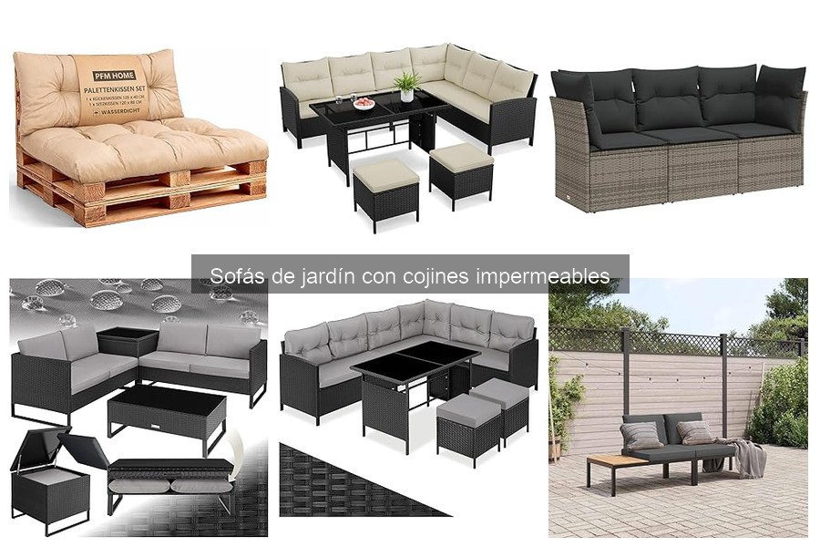 Comparativa: Sofás de Jardín con Cojines Impermeables vs Sin