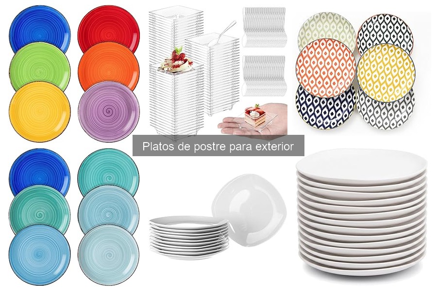 Compra platos de postre para exterior con envío rápido