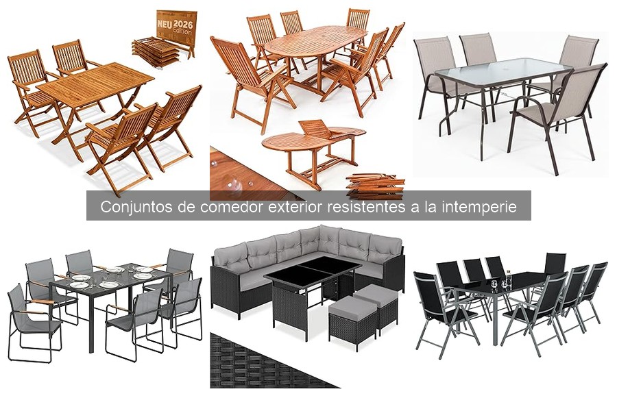 Conjuntos de comedor exterior resistentes a la intemperie