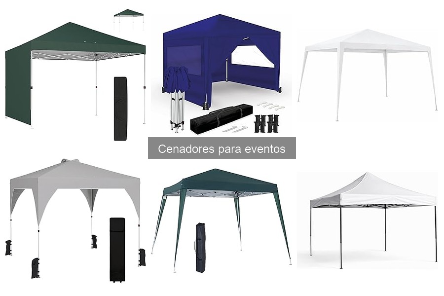 Diferentes tipos de cenadores para eventos en el jardín