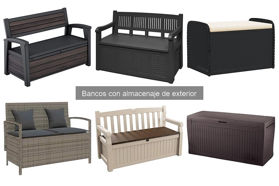 Dónde comprar bancos con almacenaje de exterior