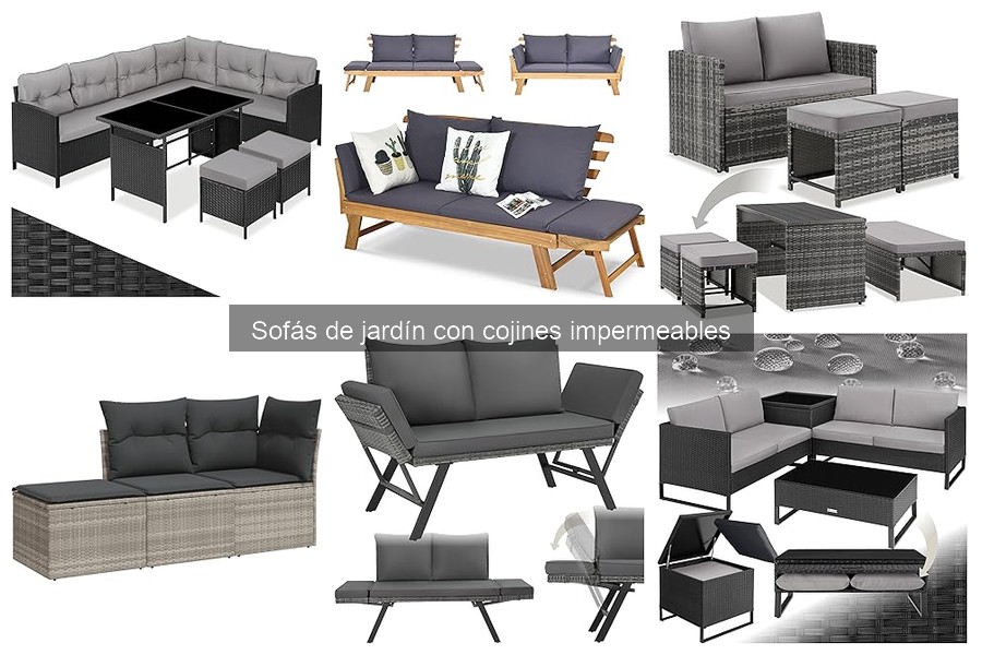 Dónde comprar sofás de jardín con cojines impermeables