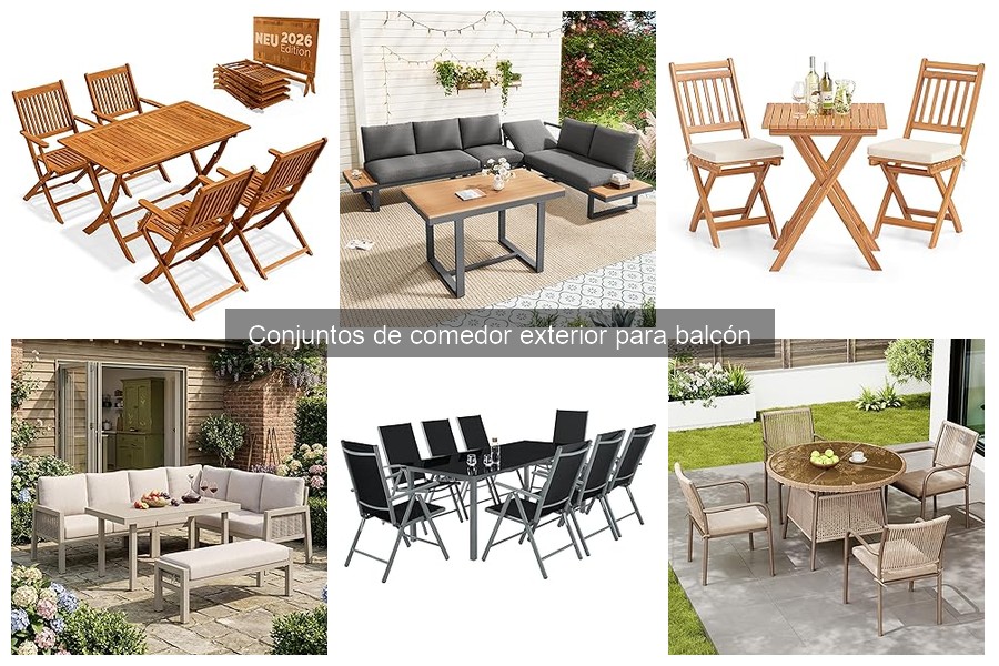 Estilos de Conjuntos de Comedor Exterior para Balcón en Tendencia