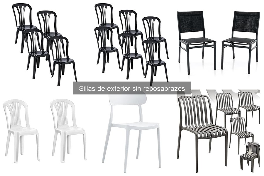 Estilos de decoración para sillas de exterior sin reposabrazos