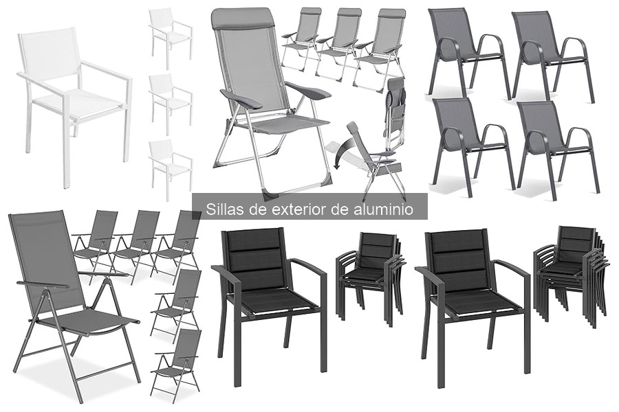 ** Estilos de sillas de exterior de aluminio para decorar terrazas