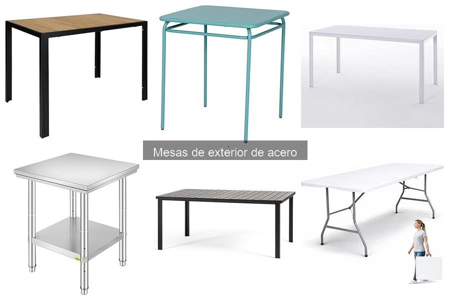 Ideas para Combinar Mesas de Acero en Exteriores