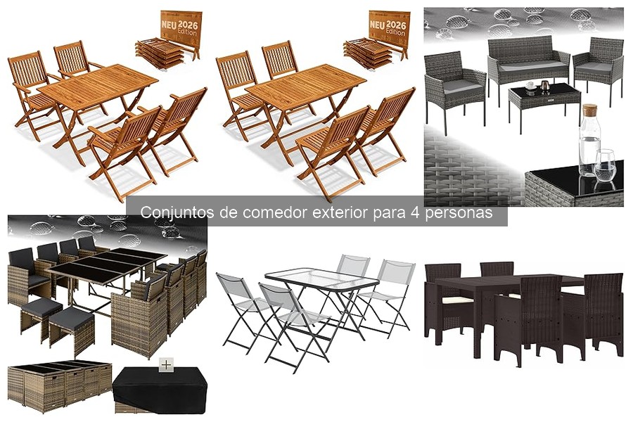 Mejores conjuntos de comedor exterior para 4 personas en 2023