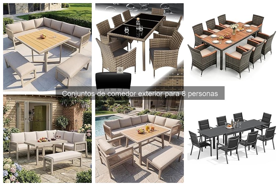 Mejores conjuntos de comedor exterior para 8 personas