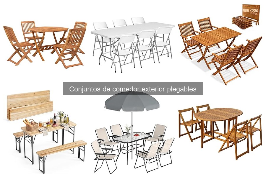Mejores conjuntos de comedor exterior plegables para espacios pequeños
