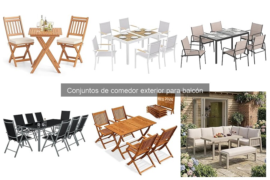 Mejores conjuntos de comedor para balcones pequeños