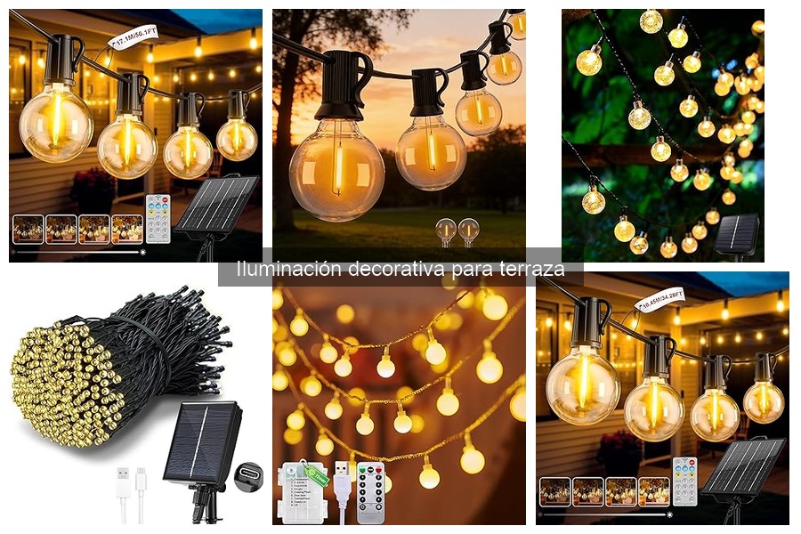 Mejores luces decorativas para cenas al aire libre