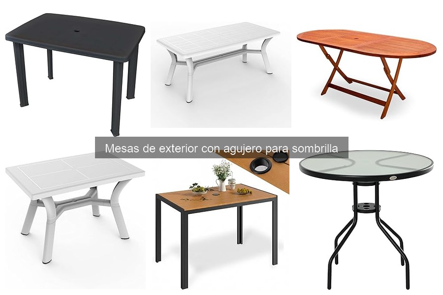 Mejores marcas de mesas de exterior con agujero para sombrilla