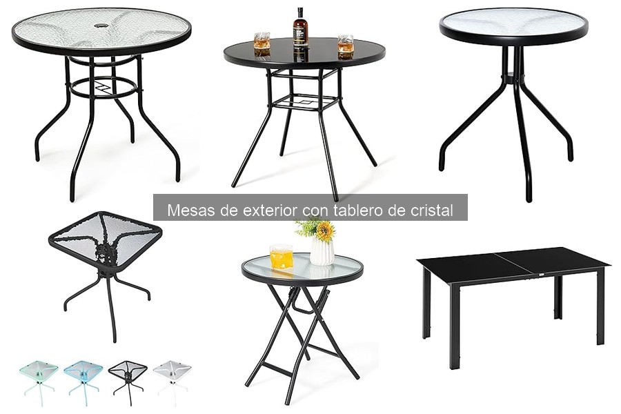 Mejores mesas de exterior con cristal para terrazas pequeñas