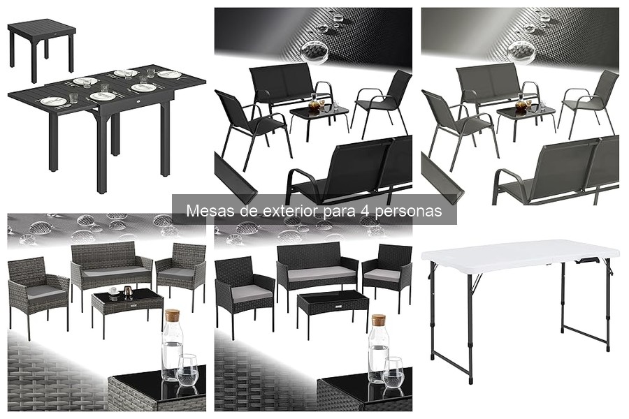 Mejores mesas de exterior para 4 personas en Amazon