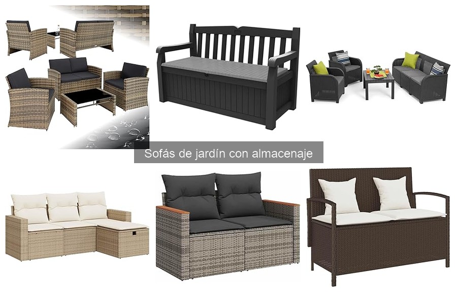 Mejores sofás de jardín con almacenaje para espacios pequeños
