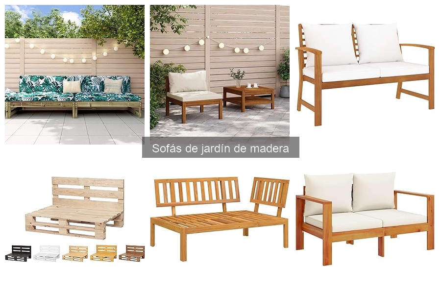 Mejores sofás de jardín de madera para espacios pequeños