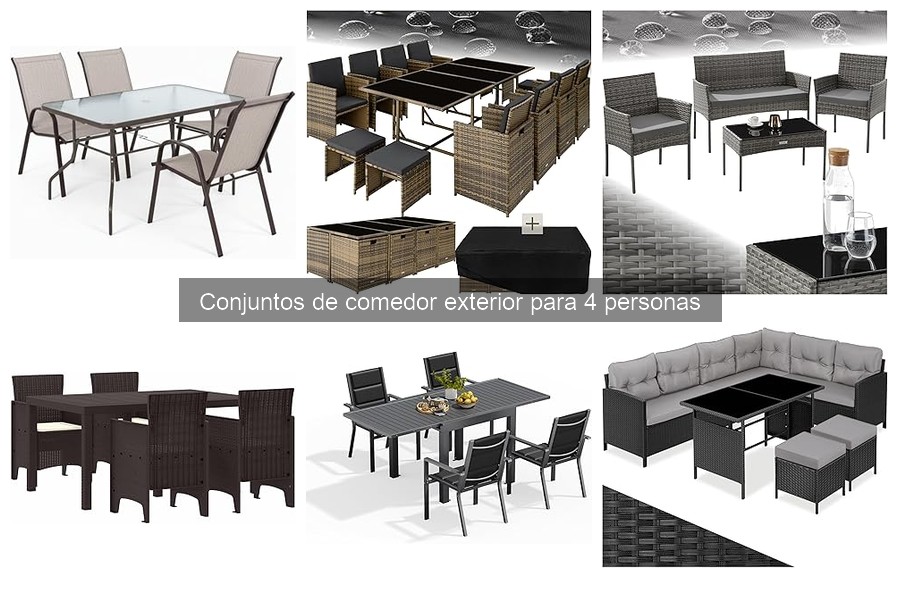 Mejores tiendas para comprar conjuntos de comedor exterior 4 personas