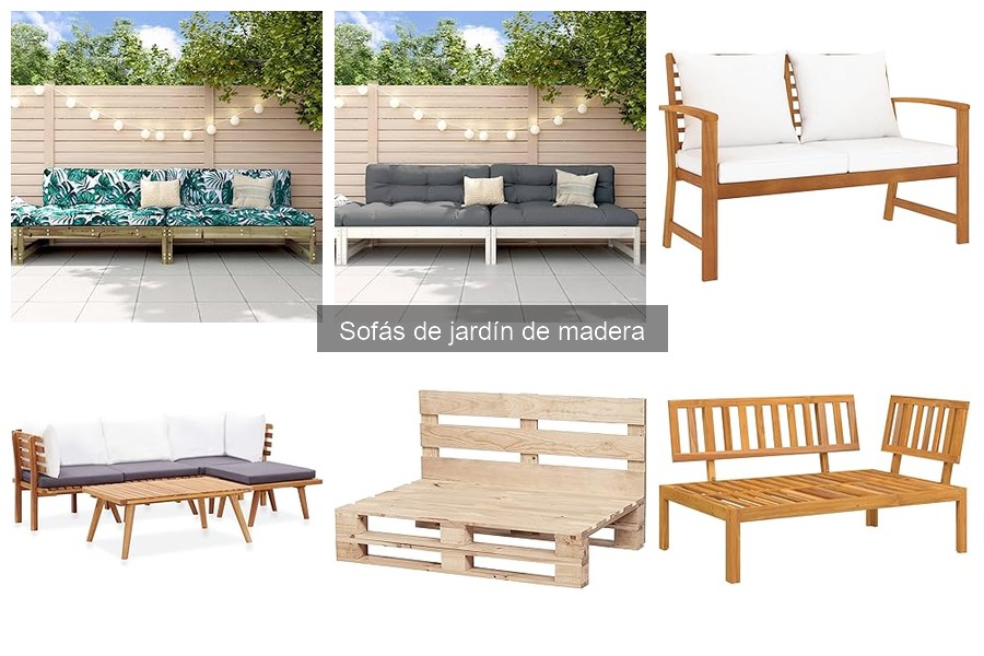 Mejores tiendas para comprar sofás de jardín de madera baratos