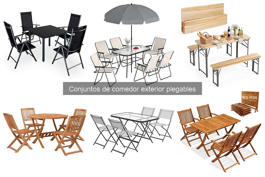 Ofertas en conjuntos de comedor exterior plegables 2023