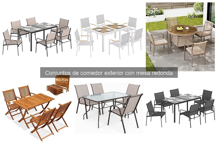 Precios Conjuntos de Comedor Exterior con Mesa Redonda