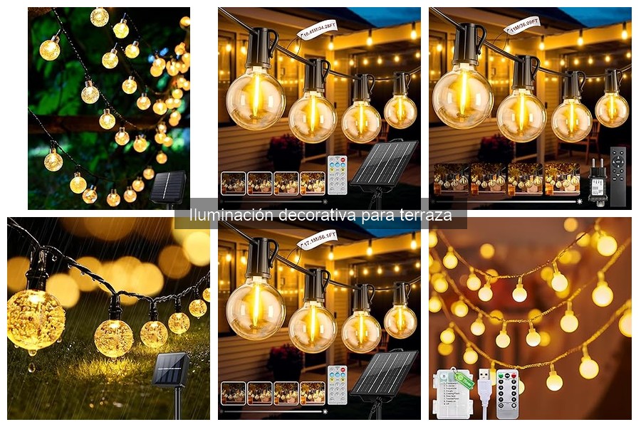 Precios promedio de iluminación decorativa para terrazas