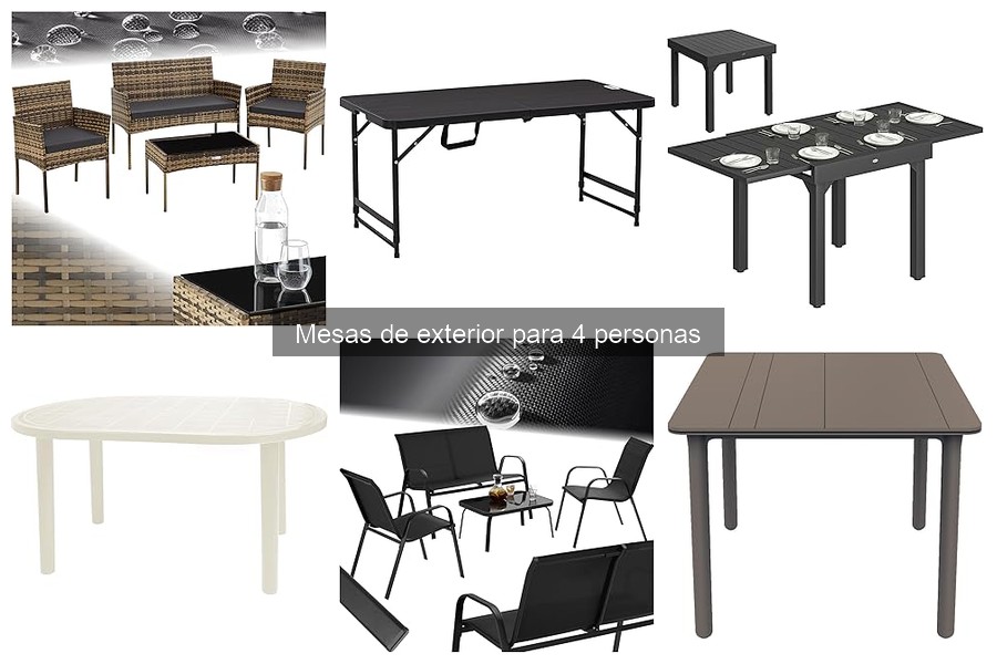 Problemas comunes con mesas de exterior para 4 personas
