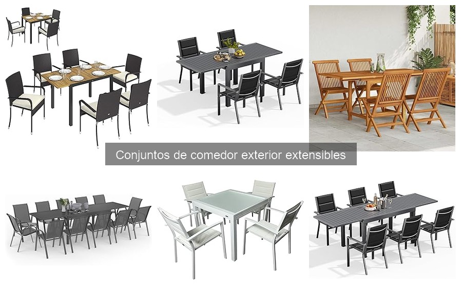 ¿Qué es un conjunto de comedor exterior extensible?