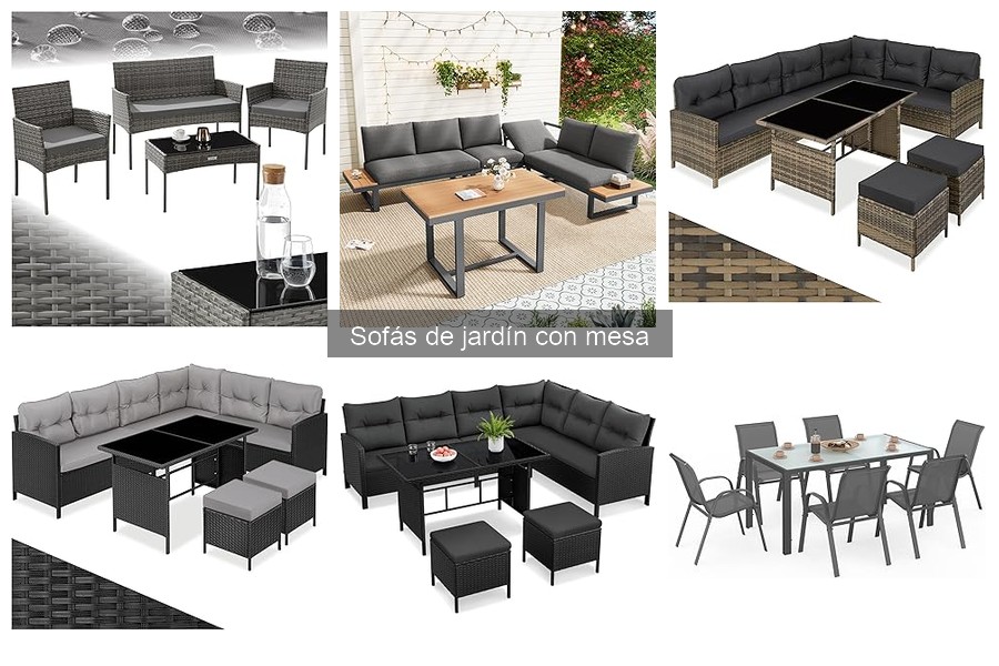 ¿Qué son los sofás de jardín con mesa? Descubre sus características