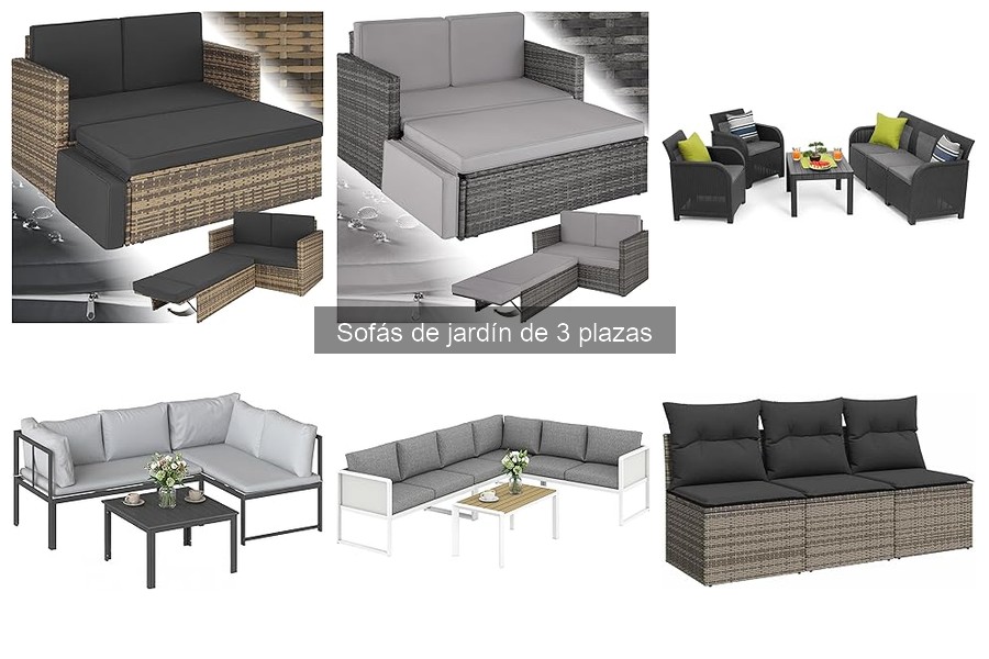 Qué son los sofás de jardín de 3 plazas: características y ventajas