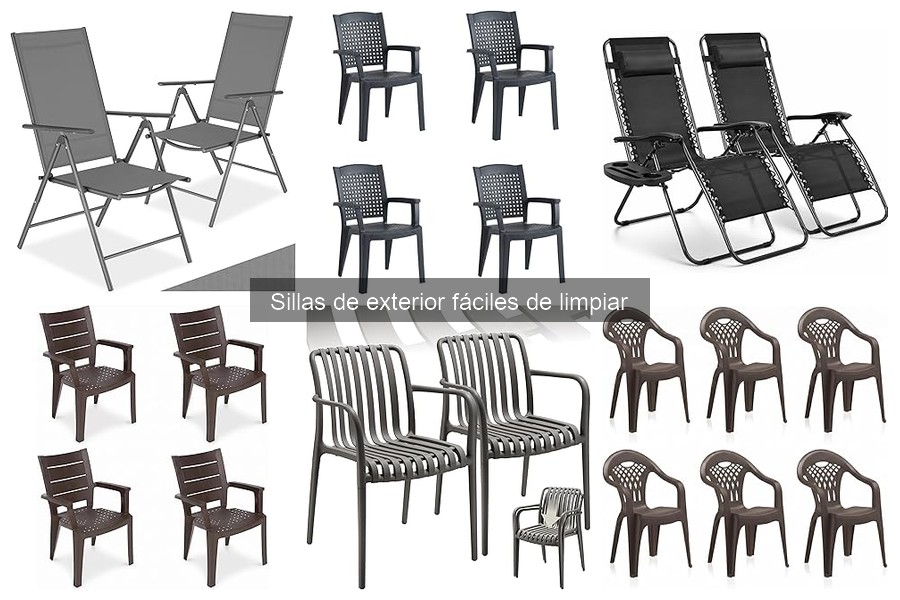 Sillas de exterior fáciles de limpiar: características y materiales