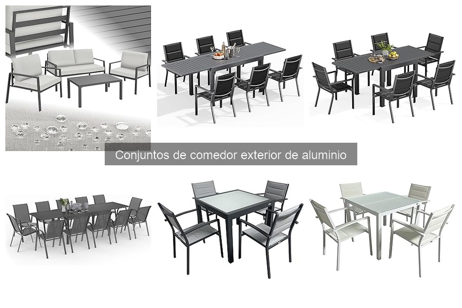 Tendencias en conjuntos de comedor exterior de aluminio 2023