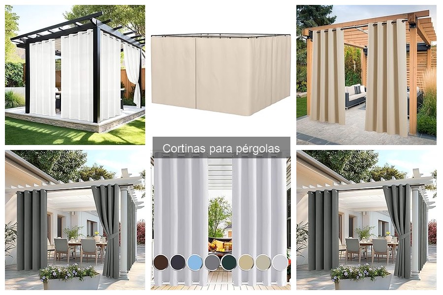Tipos de cortinas para pérgolas: materiales y estilos