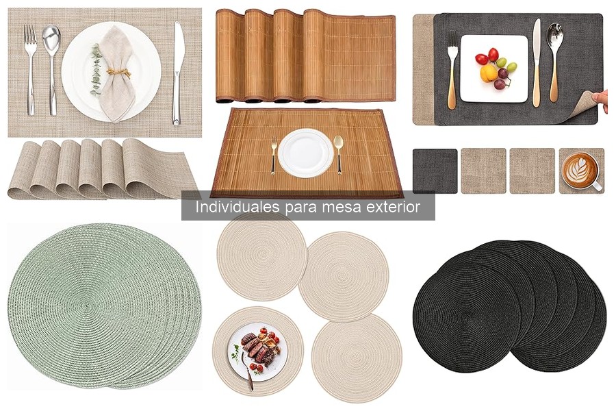 Tipos de individuales para mesa exterior: Guía completa