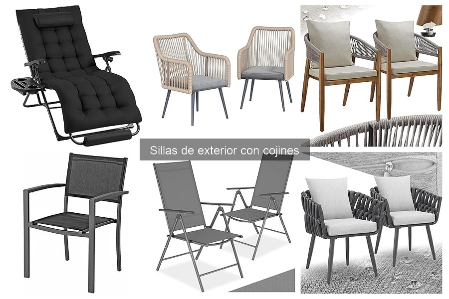 Tipos de sillas de exterior con cojines: Guía completa