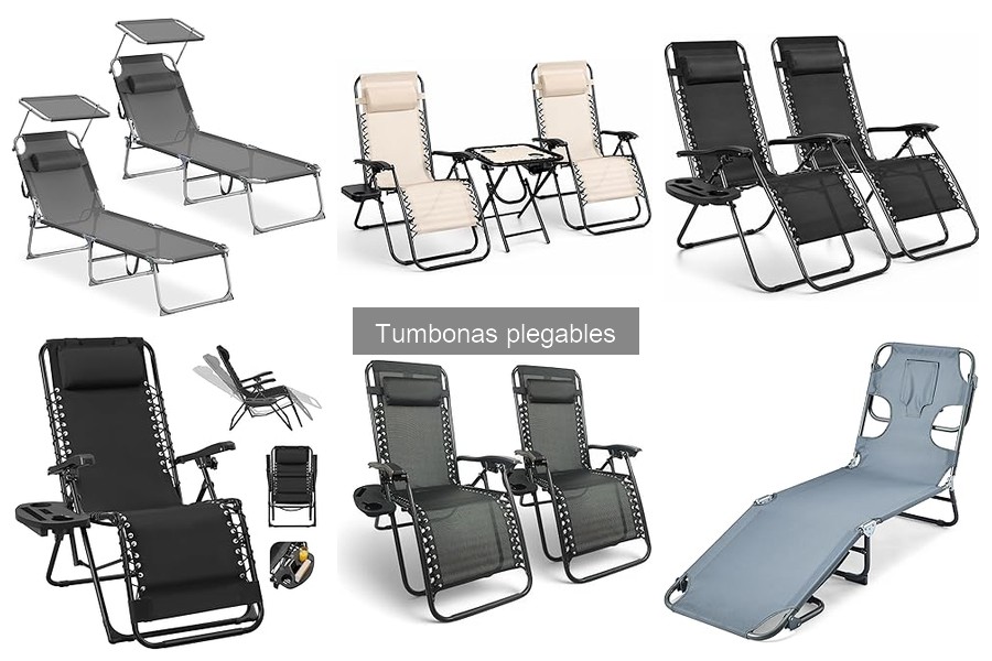 Tumbonas plegables con características únicas para exterior